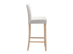 Juego de 2 taburetes de bar - Tela - Beige - ROVIGO