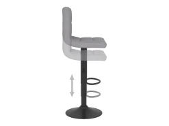 Juego de 2 taburetes de bar de tela gris claro
