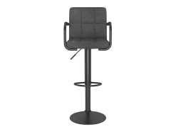 Juego de 2 taburetes de bar de tela gris oscuro