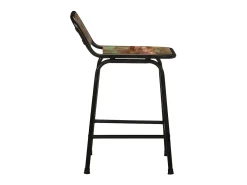 Juego de 2 taburetes de bar 46x35,5x70cm madera maciza recuperada