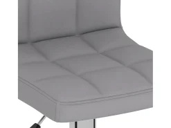 Juego de 2 taburetes de bar de tela gris claro