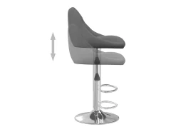 Juego de 2 taburetes de bar de terciopelo gris oscuro