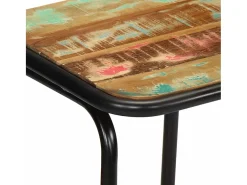 Juego de 4 taburetes de bar 46x35,5x80cm madera maciza recuperada