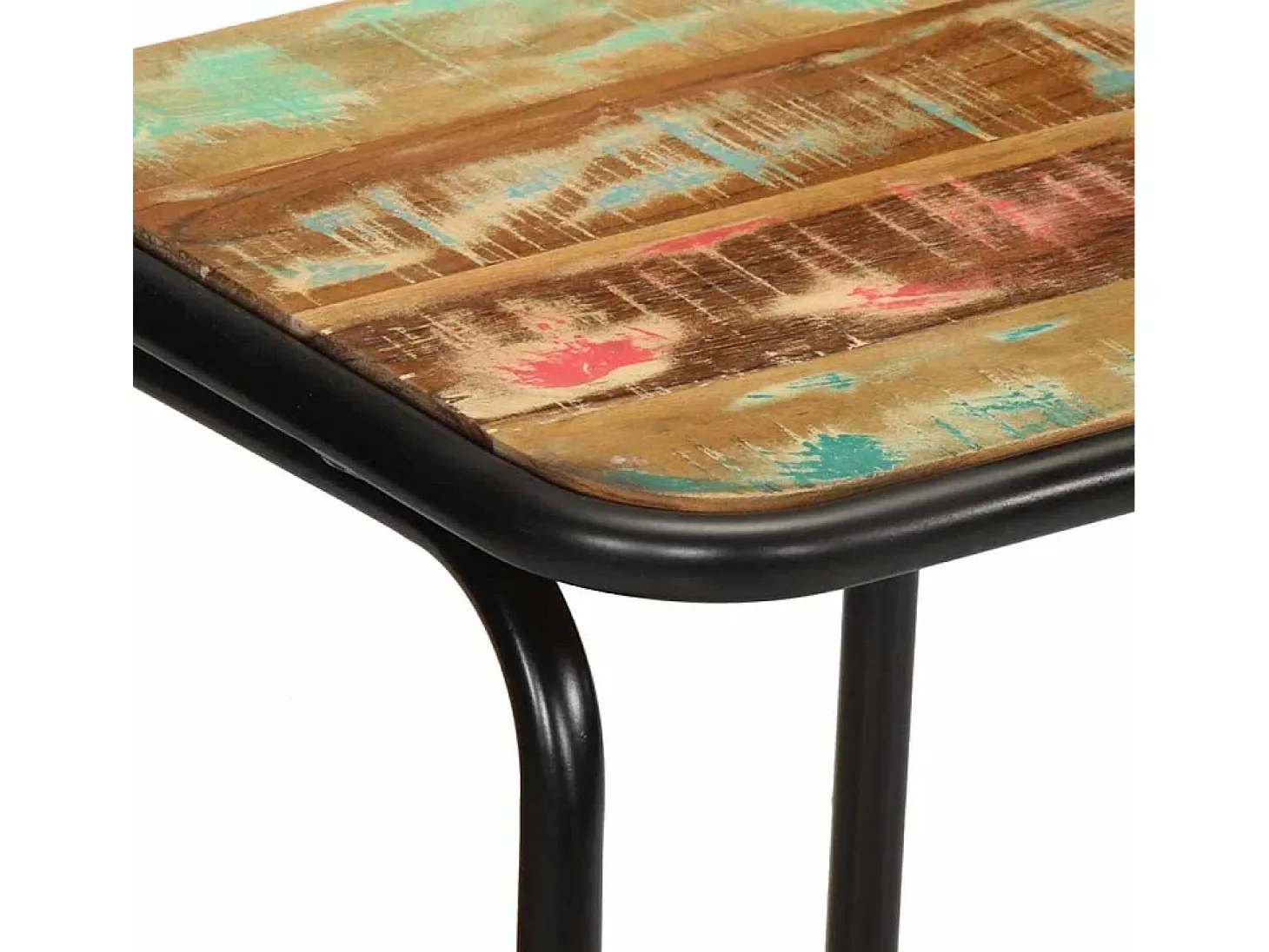 Juego de 4 taburetes de bar 46x35,5x80cm madera maciza recuperada
