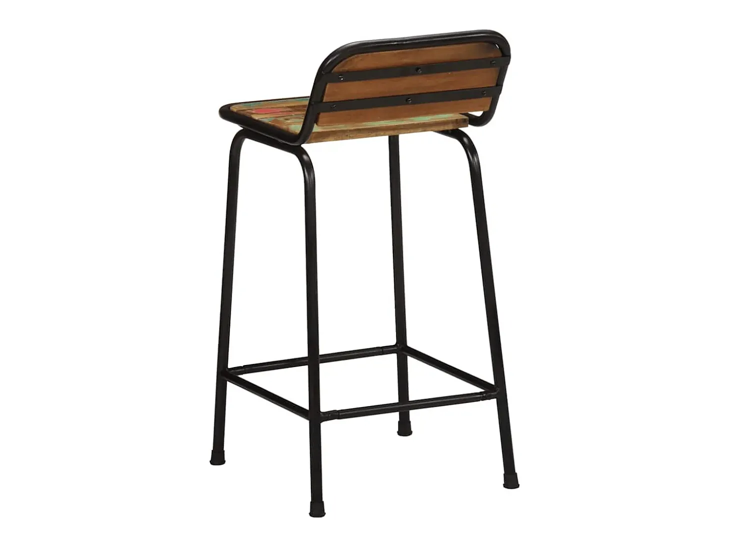 Juego de 4 taburetes de bar 46x35,5x80cm madera maciza recuperada