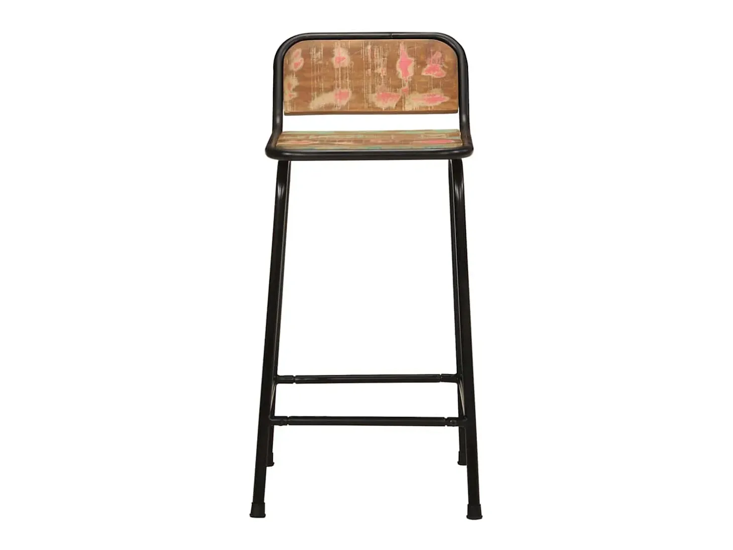 Juego de 4 taburetes de bar 46x35,5x80cm madera maciza recuperada