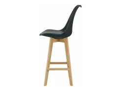 Juego de 4 taburetes de bar de plástico haya sintético 105 x 48 x 58 cm negro 03_0008720