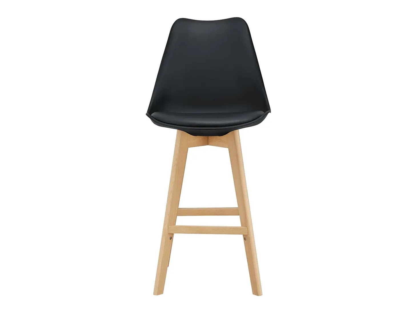 Juego de 4 taburetes de bar de plástico haya sintético 105 x 48 x 58 cm negro 03_0008720