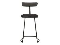 Juego de 2 taburetes de bar negros 49x43x88 cm madera maciza de mango