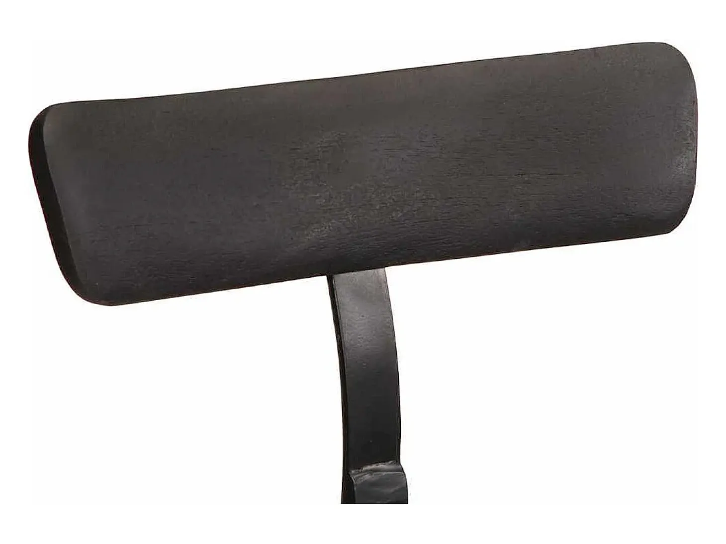 Juego de 2 taburetes de bar negros 49x43x88 cm madera maciza de mango