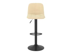 Juego de 2 taburetes de bar de terciopelo color crema
