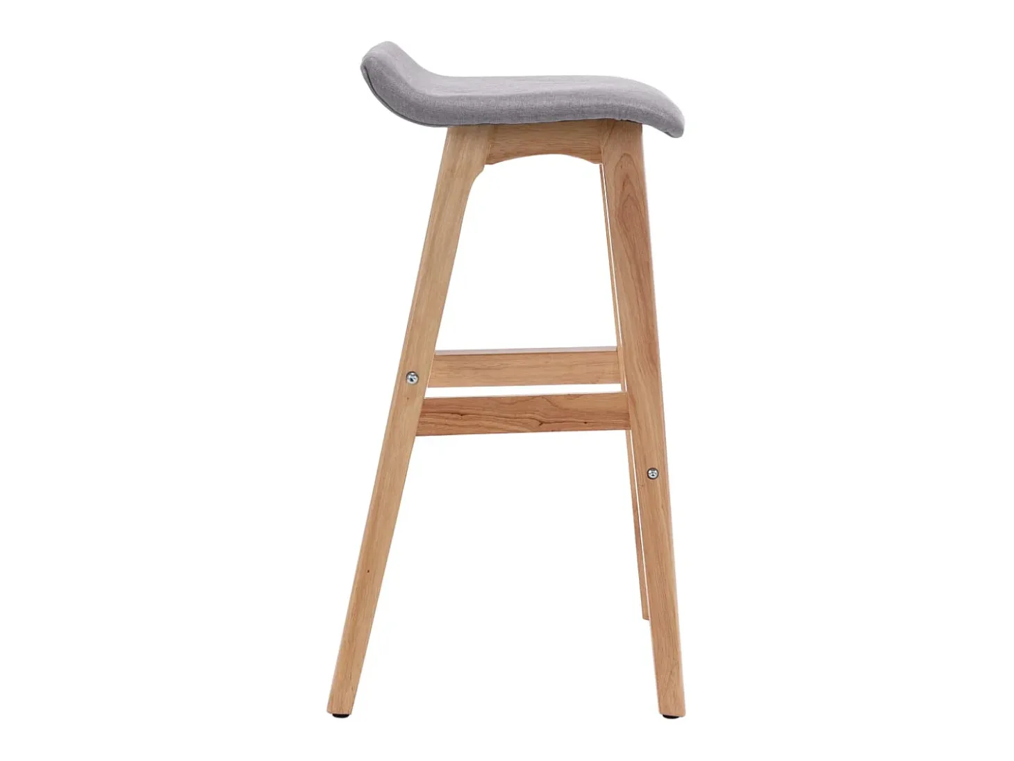Juego de 2 taburetes de bar de tela gris claro