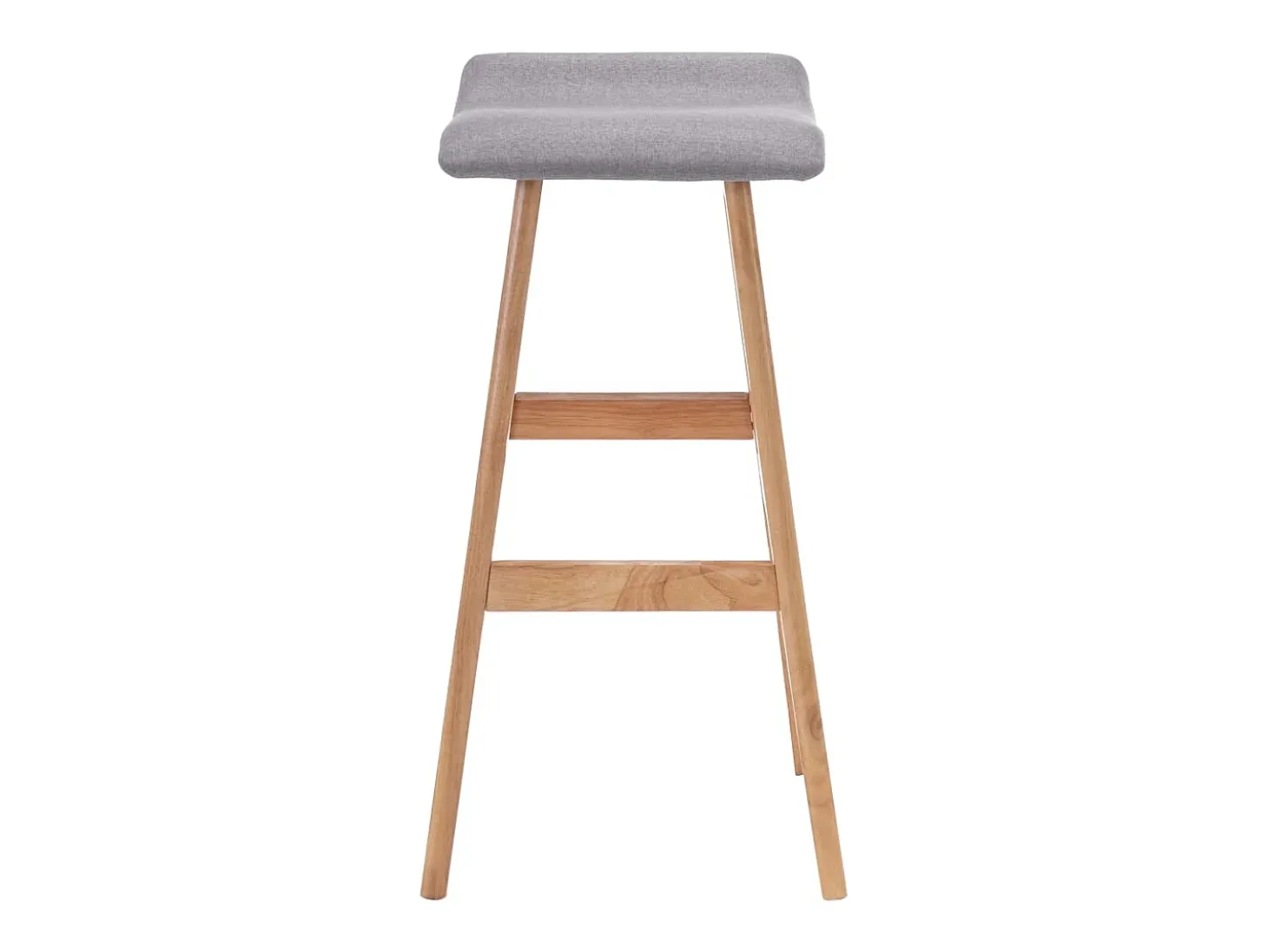Juego de 2 taburetes de bar de tela gris claro