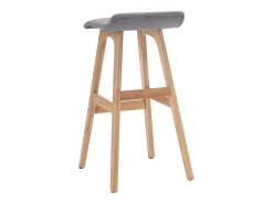 Juego de 2 taburetes de bar de tela gris claro