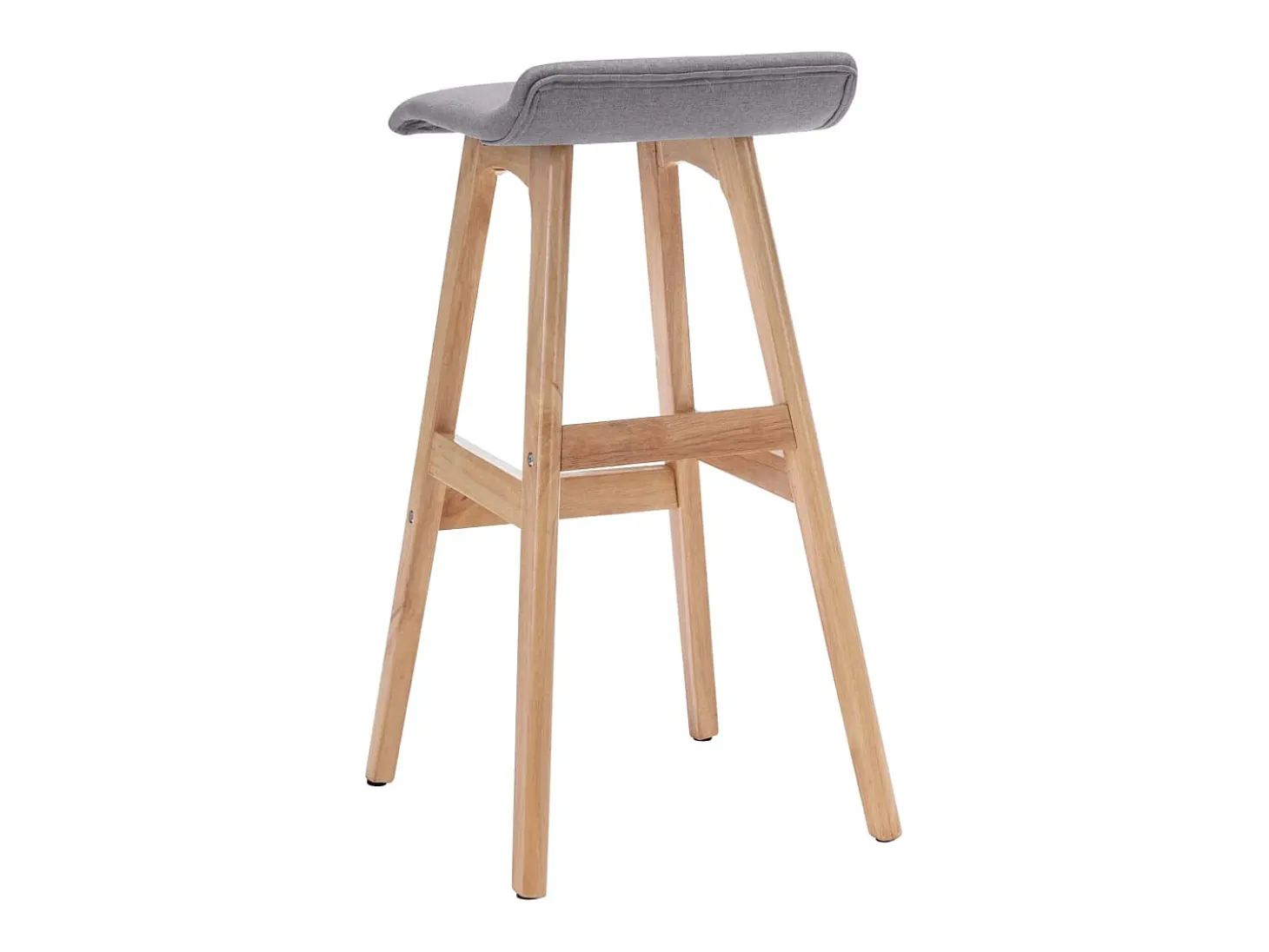 Juego de 2 taburetes de bar de tela gris claro