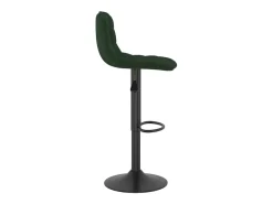 Juego de 2 taburetes de bar de terciopelo verde oscuro