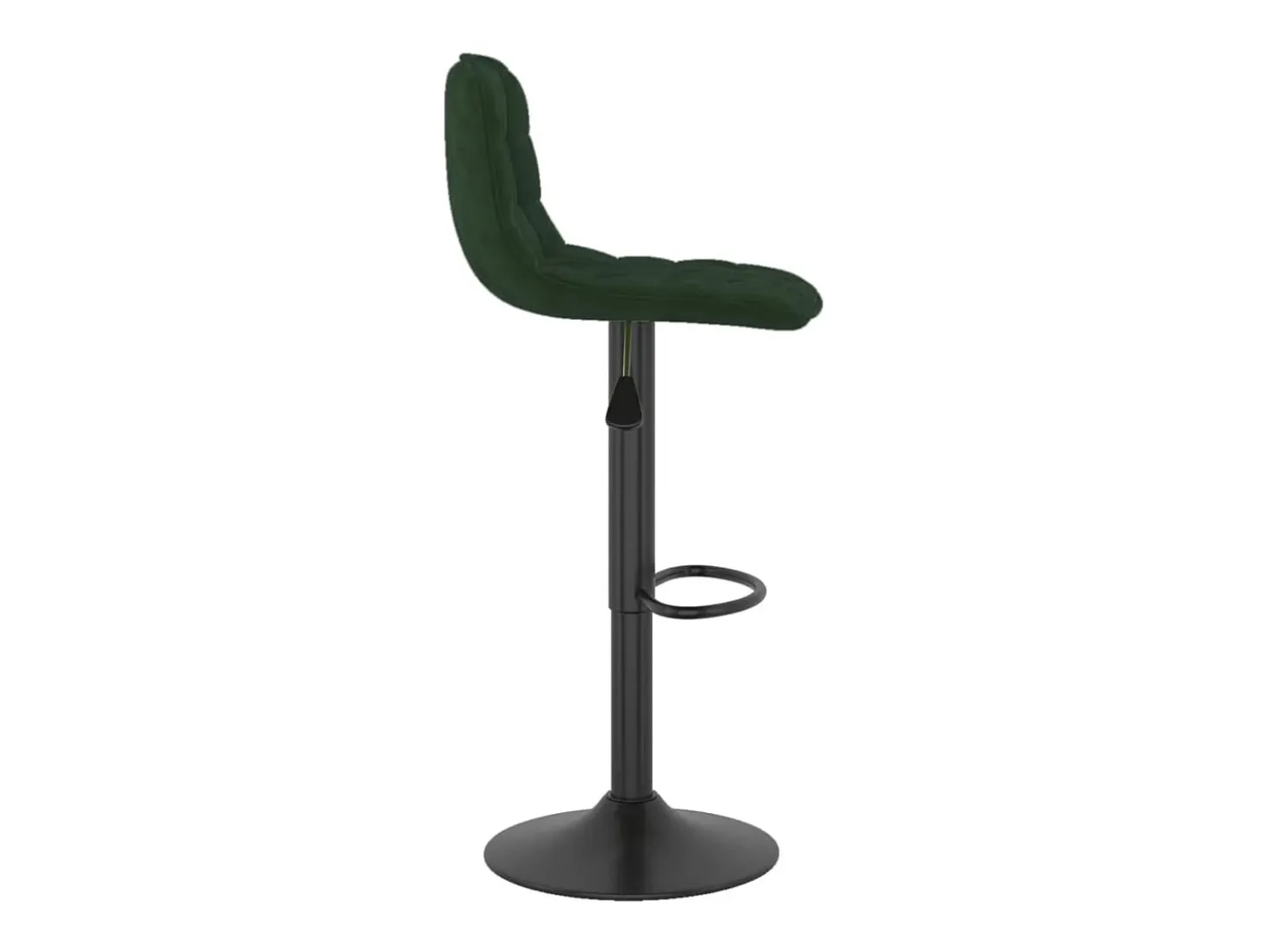 Juego de 2 taburetes de bar de terciopelo verde oscuro