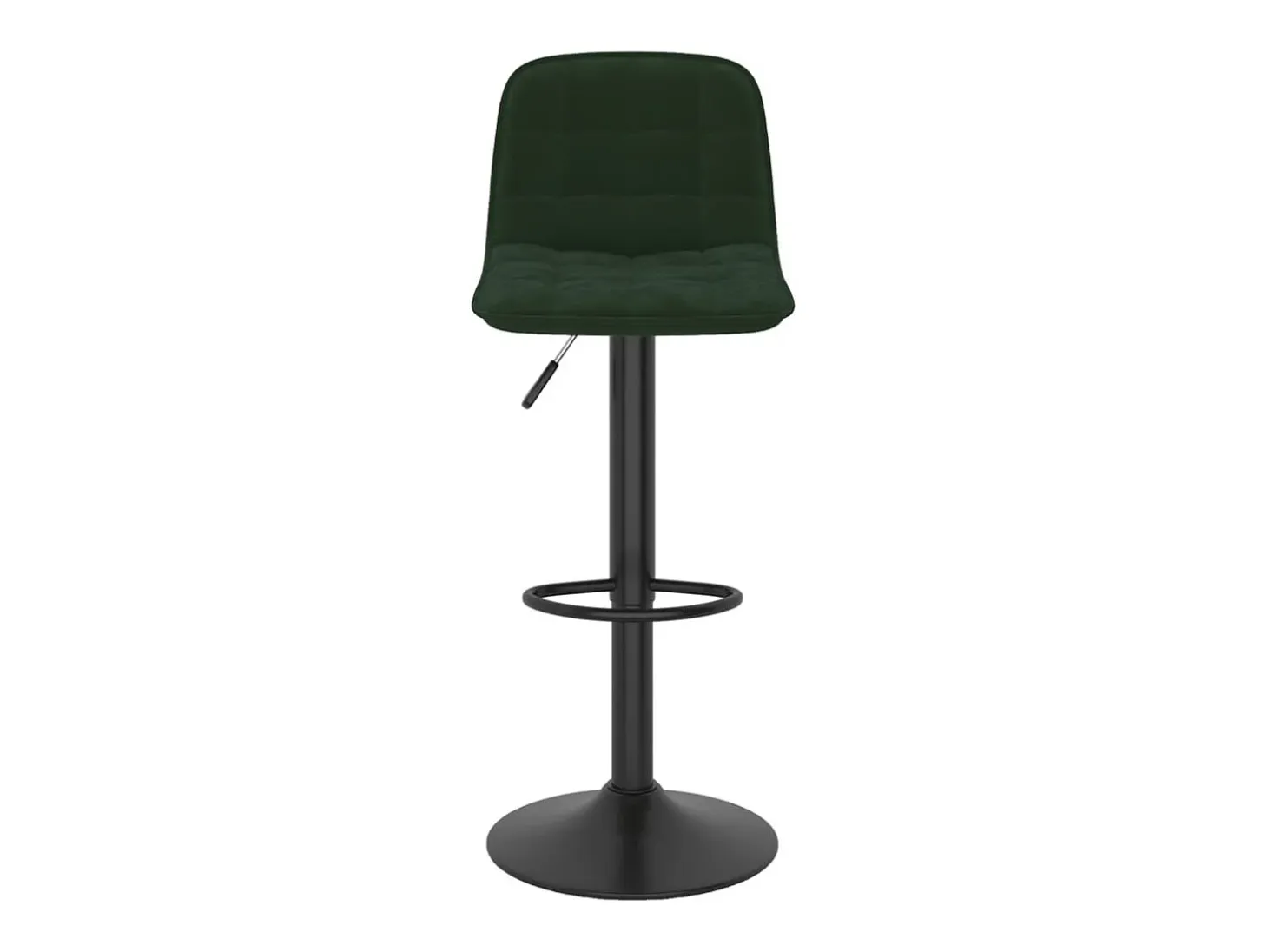 Juego de 2 taburetes de bar de terciopelo verde oscuro