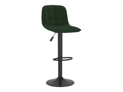 Juego de 2 taburetes de bar de terciopelo verde oscuro