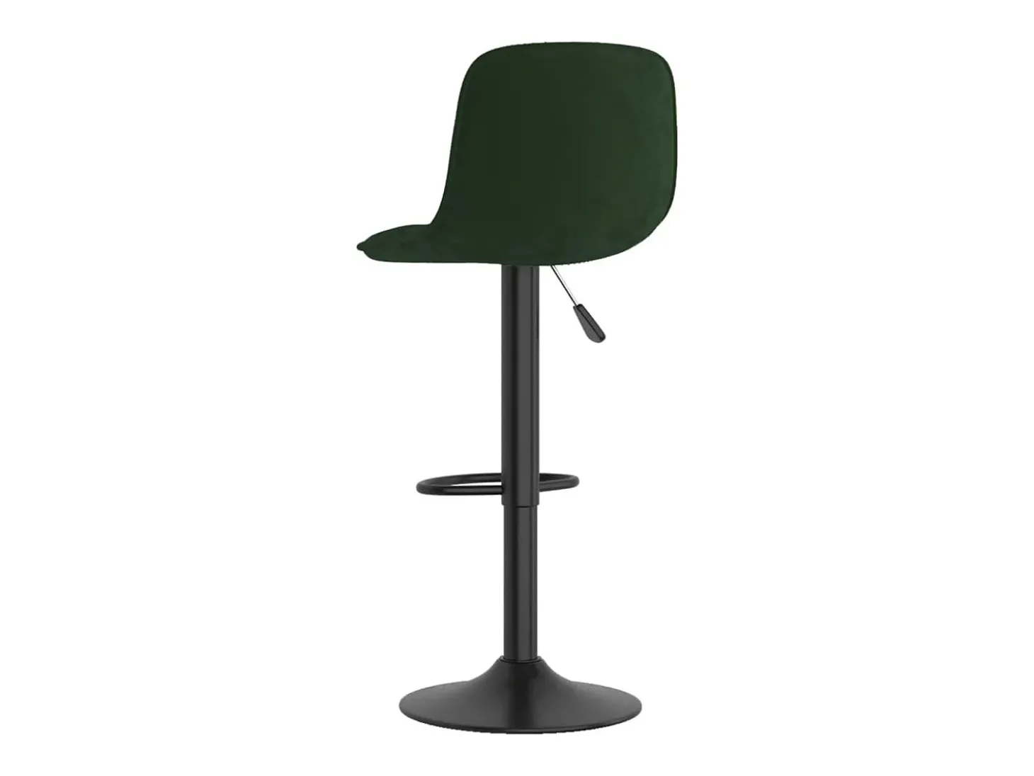 Juego de 2 taburetes de bar de terciopelo verde oscuro
