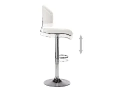 Juego de 2 taburetes de bar de piel sintética blanca