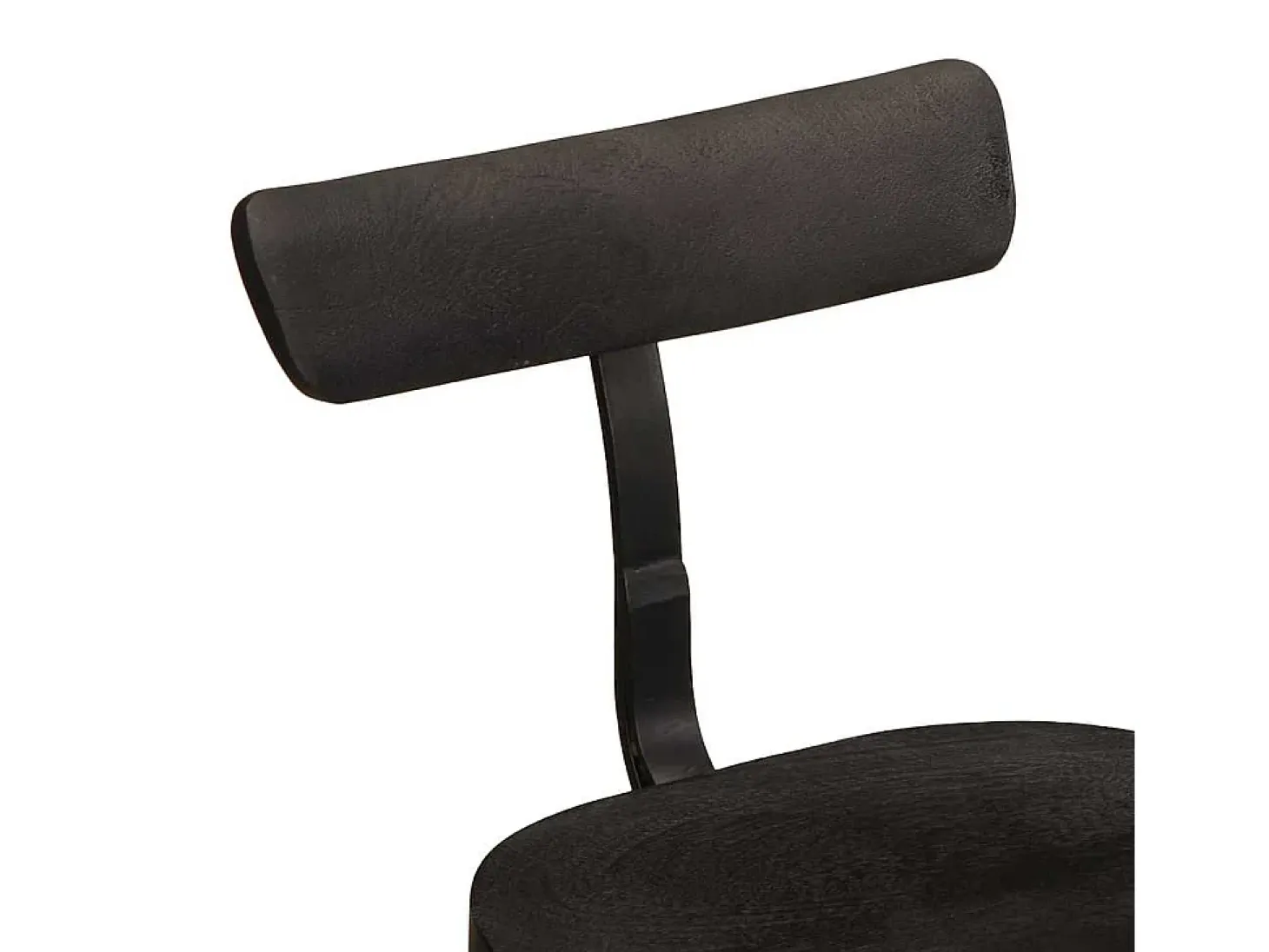 Juego de 2 taburetes de bar negros 49x43x79 cm madera maciza de mango