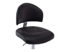 Juego de 2 taburetes de bar de piel sintética negra