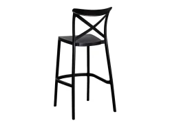 Juego de 2 taburetes de bar de plástico negro sprint h 75 cm