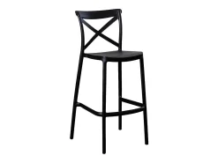 Juego de 2 taburetes de bar de plástico negro sprint h 75 cm