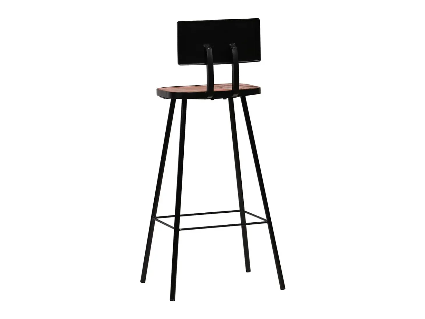 Juego de 4 taburetes de bar de madera maciza recuperada
