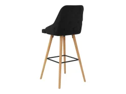 Juego de 2 taburetes de bar de terciopelo negro