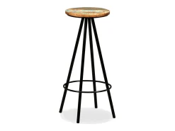 Juego de 4 taburetes de bar de madera maciza recuperada