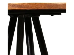 Juego de 4 taburetes de bar de madera maciza recuperada