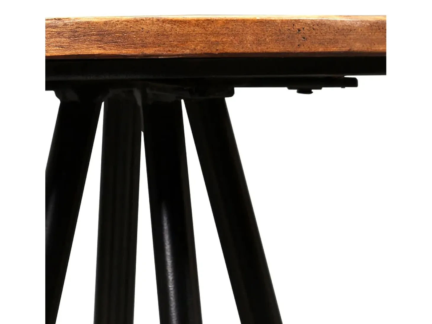Juego de 4 taburetes de bar de madera maciza recuperada