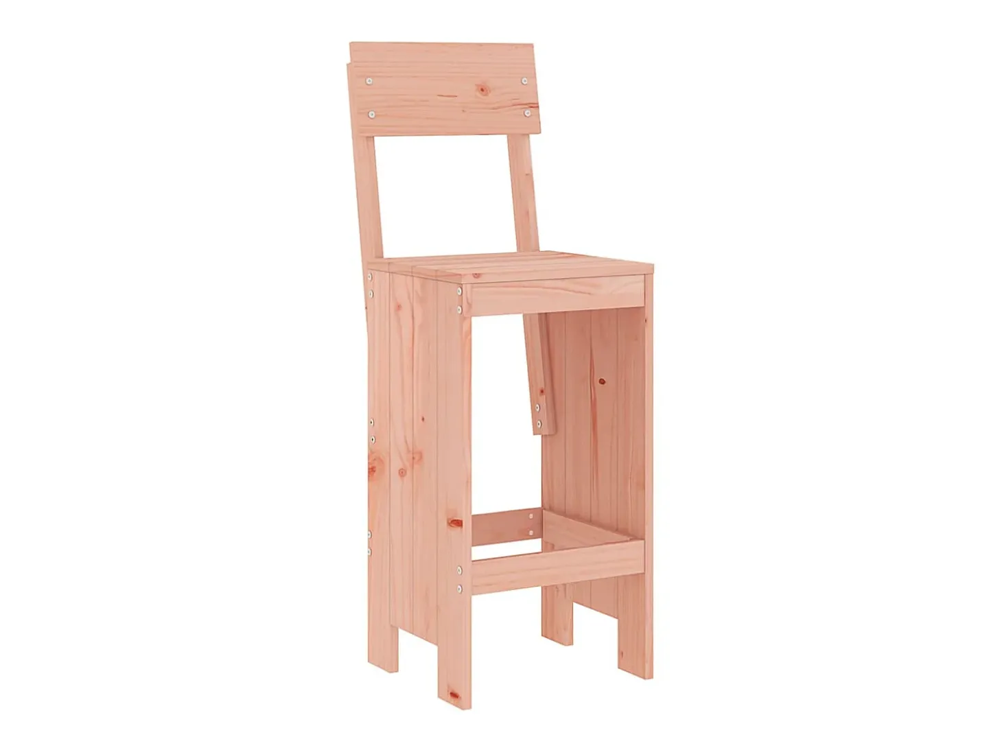 Juego de 2 Taburetes de cocina madera abeto Douglas 40x48,5x115,5 cm ES80022