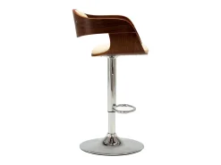 Juego de 2 Taburetes de cocina madera curvada cuero sintético crema ES38158