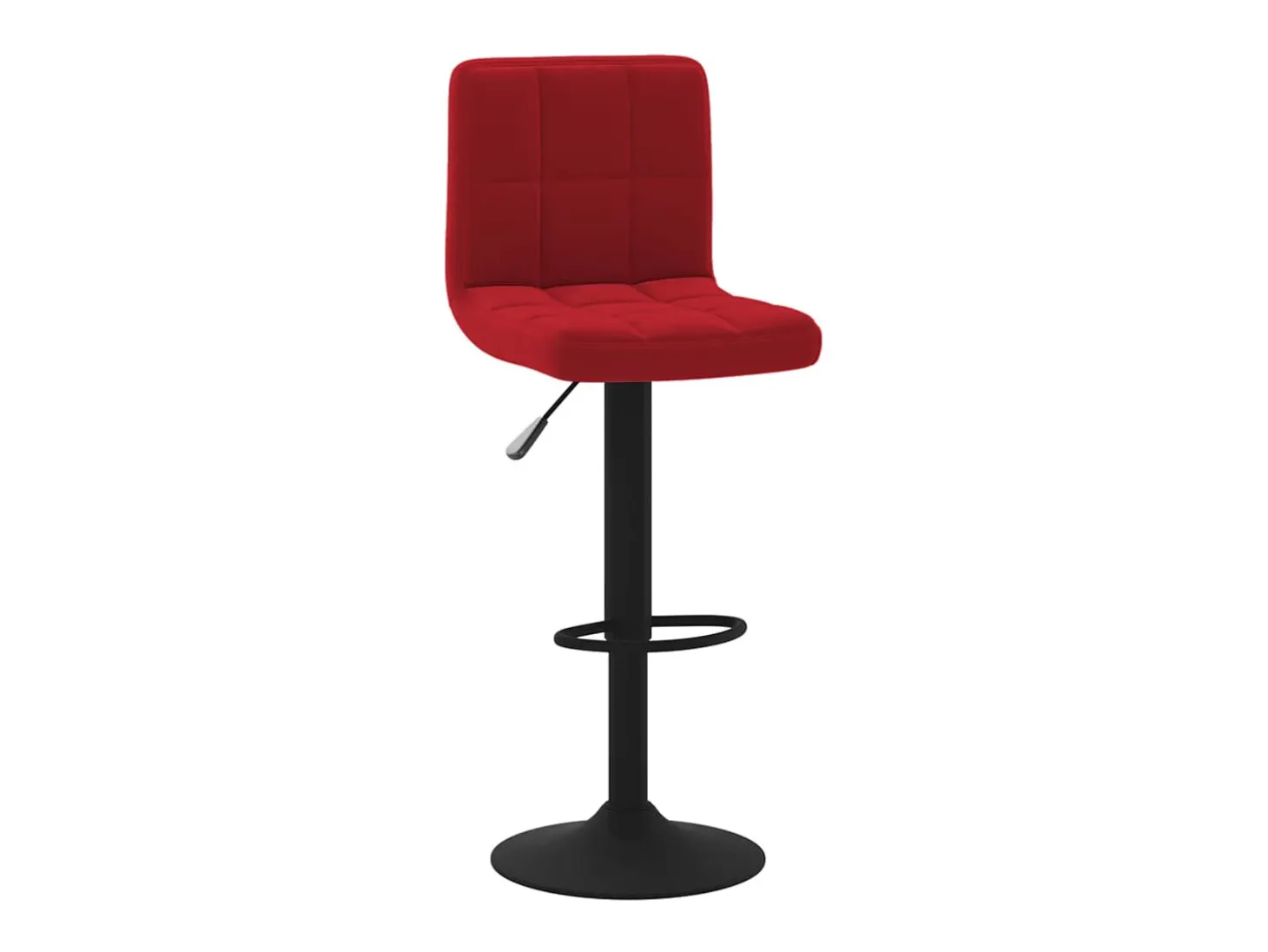 Juego de 2 Taburetes de cocina terciopelo rojo vino tinto ES10955