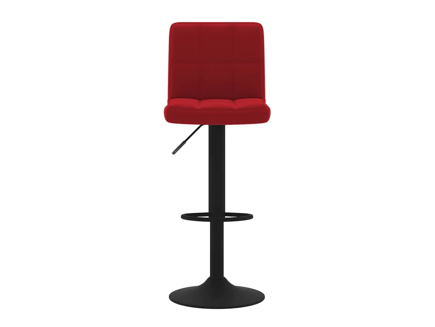 Juego de 2 Taburetes de cocina terciopelo rojo vino tinto ES10955