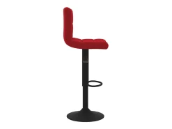 Juego de 2 Taburetes de cocina terciopelo rojo vino tinto ES10955