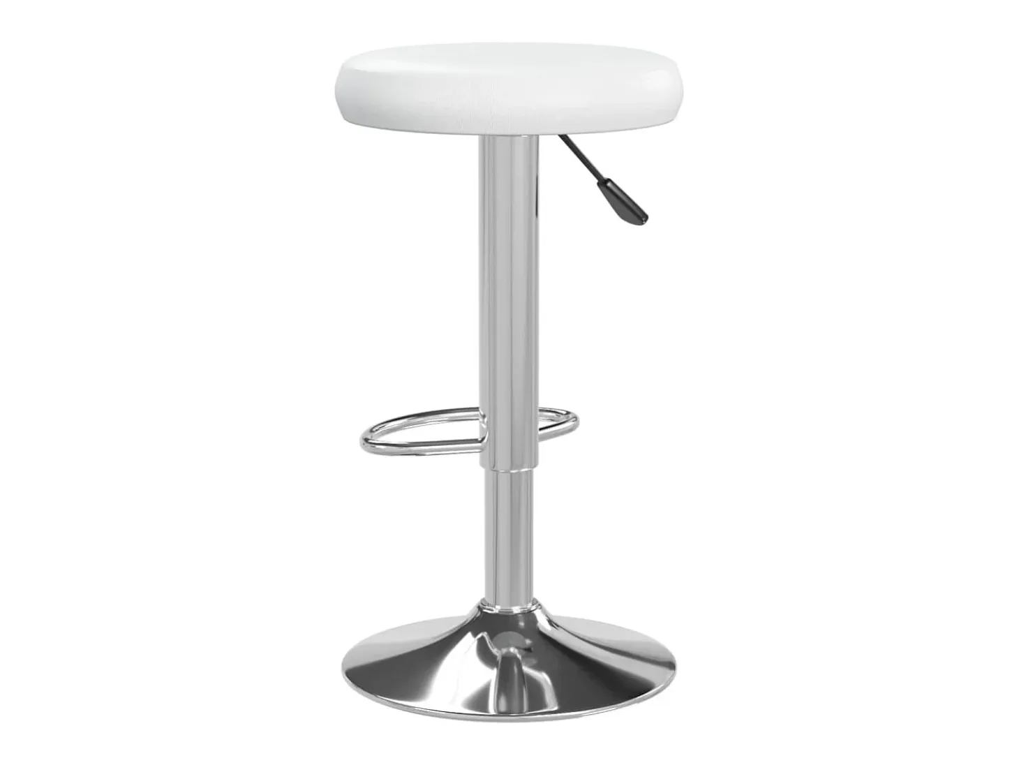 Juego de 2 Taburetes de cocina cuero sintético blanco ES62214