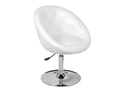 Juego de 2 Taburetes de cocina cuero sintético blanco ES25367