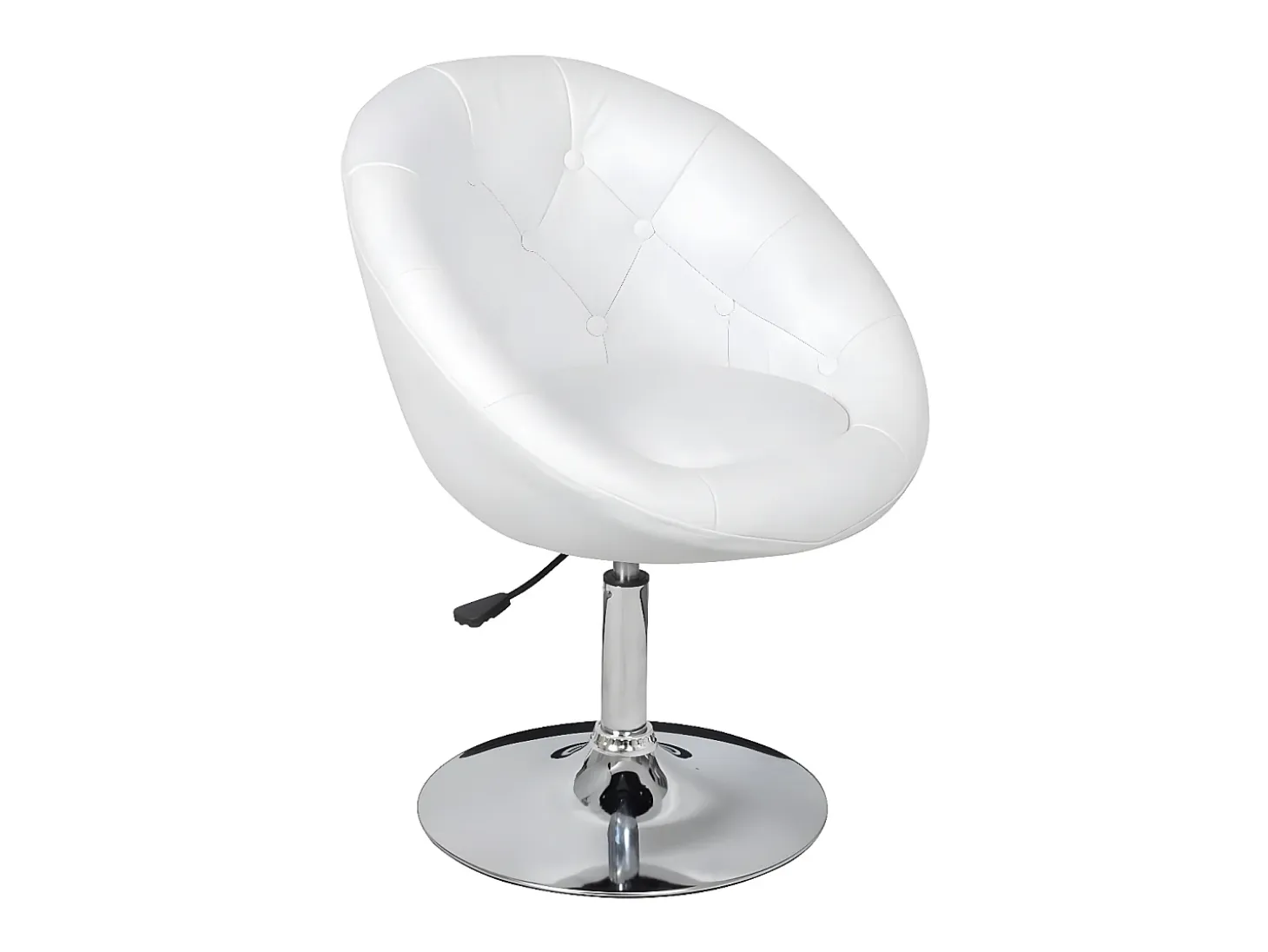 Juego de 2 Taburetes de cocina cuero sintético blanco ES25367