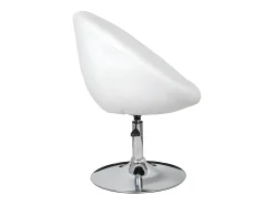 Juego de 2 Taburetes de cocina cuero sintético blanco ES25367