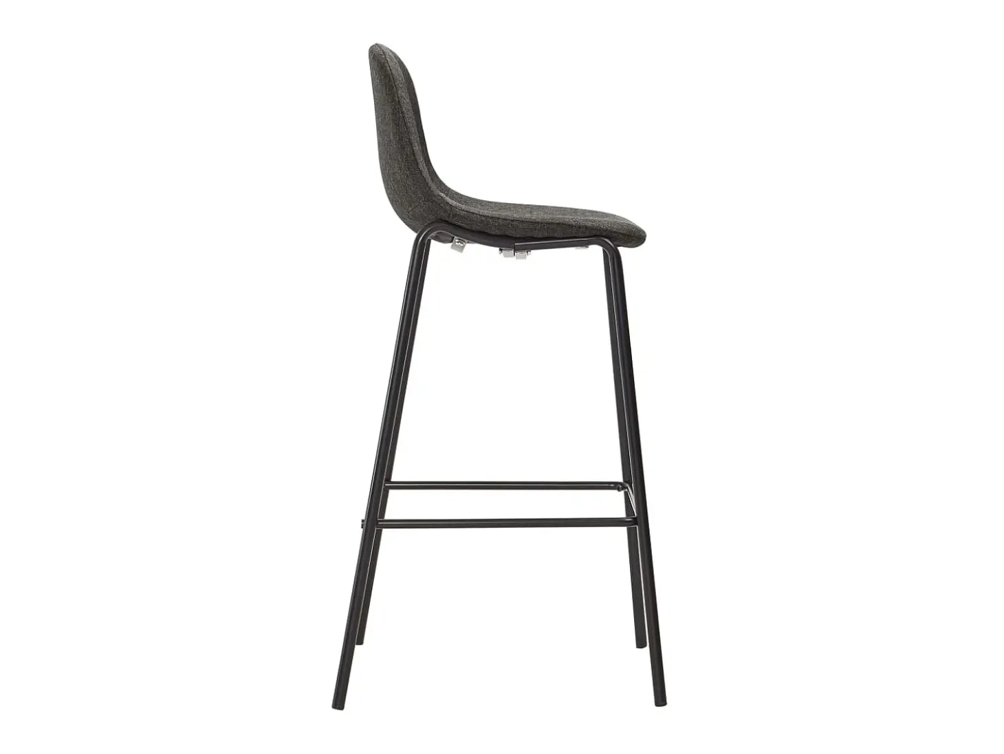 Juego de 2 Taburetes de cocina tela gris oscuro ES33816