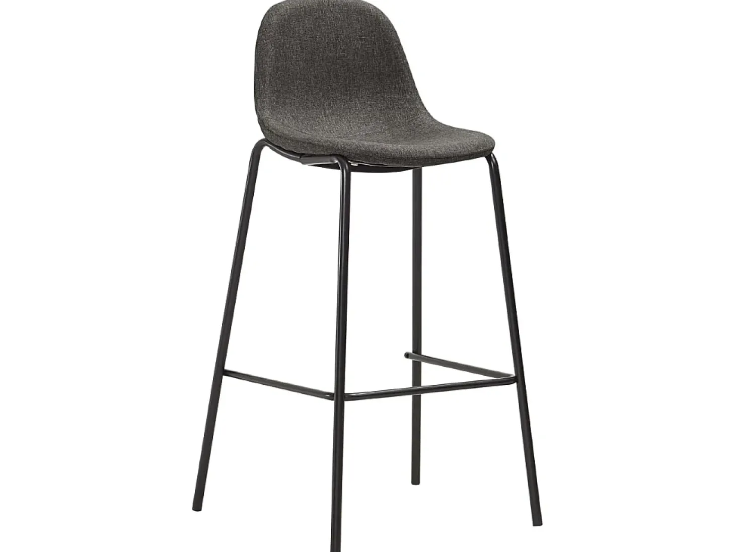 Juego de 2 Taburetes de cocina tela gris oscuro ES33816