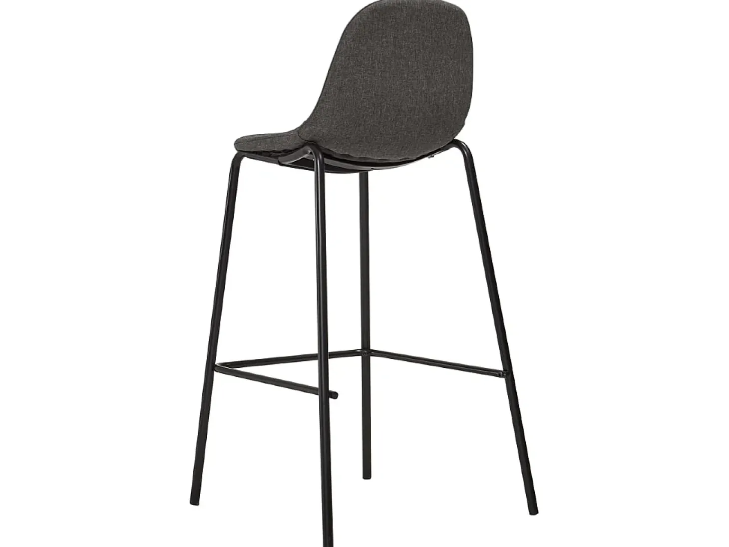 Juego de 2 Taburetes de cocina tela gris oscuro ES33816
