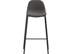 Juego de 2 Taburetes de cocina tela gris oscuro ES33816