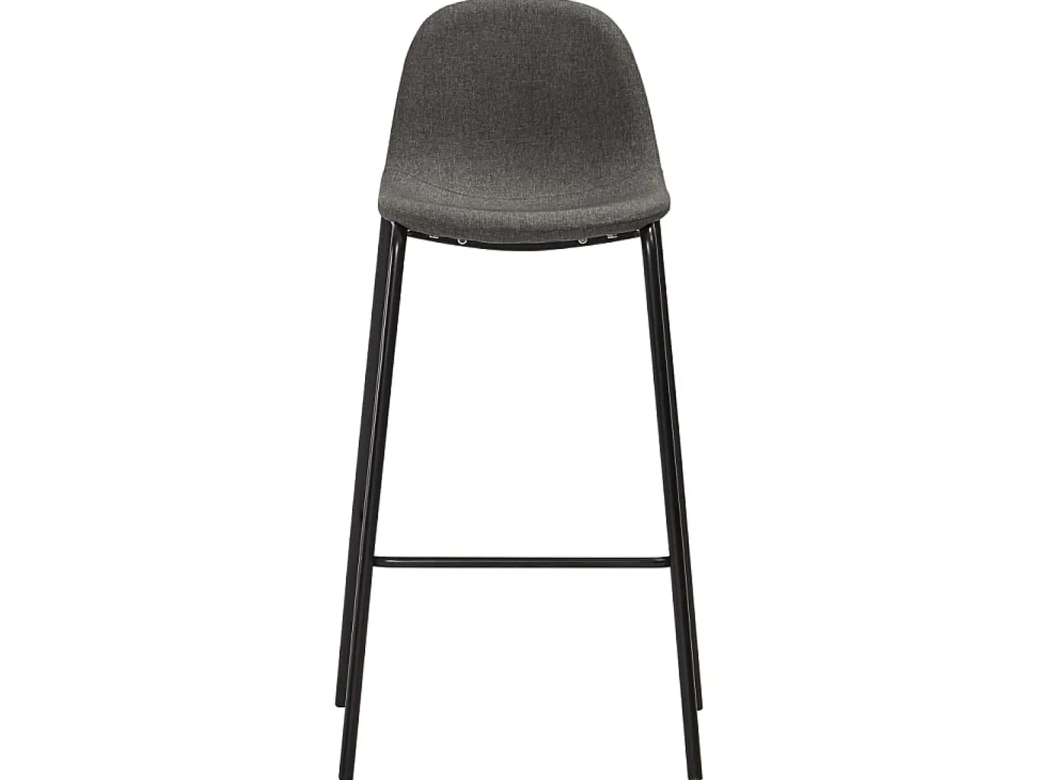 Juego de 2 Taburetes de cocina tela gris oscuro ES33816