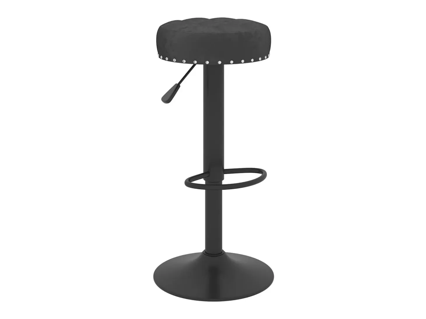 Juego de 2 Taburetes de cocina terciopelo negro ES42503