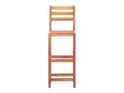 Juego de 4 Taburetes de cocina madera maciza de acacia ES64763
